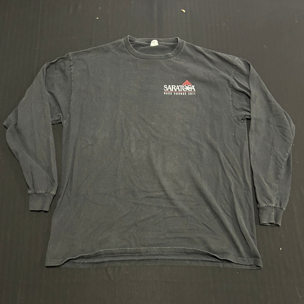 Delta Pro Weight Saratoga Race Course 2011 Long Sleeve T-Shirt Mens XL Black